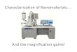 Characterization of Nanomaterials… And the magnification game!