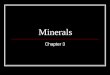 Minerals Chapter 3. Naturally Occurring Minerals must occur naturally. Cannot be man made. Cement, bricks, steel, and glass all come from materials found