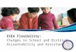ESEA FLEXIBILITY: C HANGES TO SCHOOL AND DISTRICT ACCOUNTABILITY AND ASSISTANCE