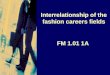 Interrelationship of the fashion careers fields FM 1.01 1A