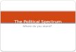 Where do you stand? The Political Spectrum. What Is a Party? A political party is a group of persons who seek to control government by winning elections