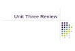 Unit Three Review. PLEASE PARDON THE MISSPELLINGS!