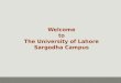Welcome to The University of Lahore Sargodha Campus