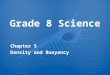 Grade 8 Science Chapter 5 Density and Buoyancy Chapter 5 Density and Buoyancy