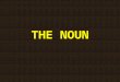 THE NOUN. NOUNS A noun is a word or word group used to name a person, place, thing or idea
