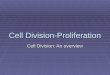 Cell Division-Proliferation Cell Division: An overview