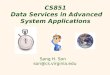1 CS851 Data Services in Advanced System Applications Sang H. Son son@cs.virginia.edu