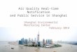 Air Quality Real-time Notification and Public Service in Shanghai Shanghai Environmental Monitoring Center February 2014