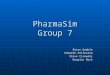 PharmaSim Group 7 Brian Gamble Eduardo Pellerano Steve Cisowski Douglas Beck