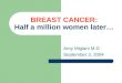 BREAST CANCER: Half a million women later… Amy Miglani M.D September 3, 2004