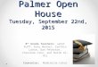 Palmer Open House Tuesday, September 22nd, 2015 8 th Grade Teachers: Janet Ruff, Gary Werner, Cynthia Lohse, Dan Peterson, Charlene Cruz, and Ratib Al-Ali