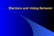 Elections and Voting Behavior. How American Elections Work Three types of elections: – Select party nominees (primary elections) – Select officeholders