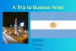 A Trip to Buenos Aries By Peter Megan Rob. Travel plans Hilton Buenos Aries $250 per night Fly in by plane $2900 Per Person Rental car 7 Days @ 31.71/day