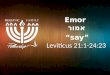 Emor אמור אמור. [Lev 23:2 KJV] 2 Speak unto the children of Israel, and say unto them, [Concerning] the feasts of the LORD, which ye shall proclaim