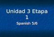Unidad 3 Etapa 1 Spanish 5/6. Well Being El Bienestar