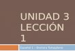 UNIDAD 3 LECCIÓN 1 Español 1 – Doctora Tartaglione
