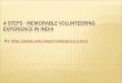 4 Steps - Memorable Volunteering Experience in India