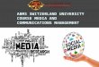 ABMS SWITZERLAND UNIVERSITY Course Media and Communications Management