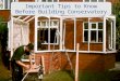 Important Tips to Know Before Building Conservatory