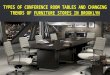 Types of conference room tables and changing trends of furniture stores in 
