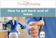 How to get back end of lease