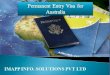 Imapp info solution  permanent entry visa for australia