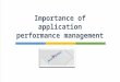 Importance of application performance management