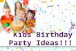 Kids birthday party ideas - The Paint Place