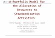 A Portfolio Model for the Allocation of Resources to Standardization Activities