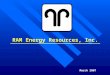 RAM Energy Resources, Inc