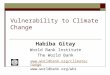 Vulnerability to Climate Change