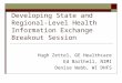 Developing State and Regional-Level Health Information Exchange Breakout Session