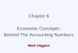 Chapter 6 Economic Concepts: Behind The Accounting Numbers Mark Higgins