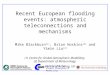 Recent European flooding events: atmospheric teleconnections and mechanisms