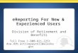eReporting For New & Experienced Users