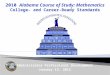 2010  Alabama Course of Study: Mathematics College- and Career-Ready Standards