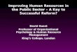 Improving Human Resources in the Public Sector – A Key to Successful Reform?