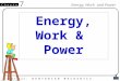 Energy , Work &  Power