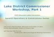 Lake District Commissioner Workshop, Part 1