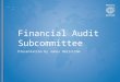 Financial Audit Subcommittee Presentation by Jonas Hällström