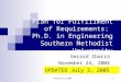 Plan for Fulfillment of Requirements:  Ph.D. in Engineering Southern Methodist University