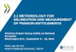 2.1 Methodology for delineation and measurement of pension entitlements