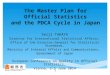 The Master Plan for Official Statistics and the PDCA Cycle in Japan