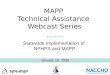 MAPP  Technical Assistance  Webcast Series