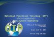 Optional Practical Training (OPT) (Post-completion)-- Employment Workshop
