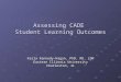 Assessing CADE  Student Learning Outcomes
