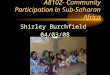 A810Z- Community Participation in Sub-Saharan Africa