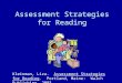 Assessment Strategies for Reading