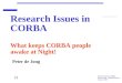 Research Issues in CORBA What keeps CORBA people awake at Night!
