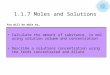 1.1.7 Moles and Solutions
